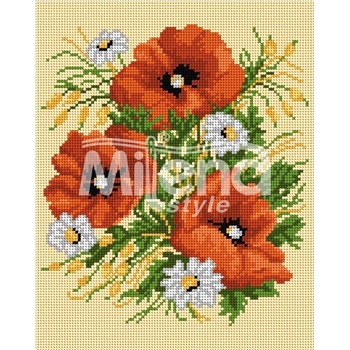 Image 1 of Milena Style Полски букет - гоблен с щампа без конци