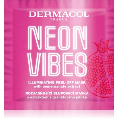 Dermacol Neon Vibes освежаваща отлепваща се маска за мигновено озаряване 8ml