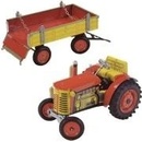 Plechové hračky Kovap Traktor Kubota s valníkem na klíček