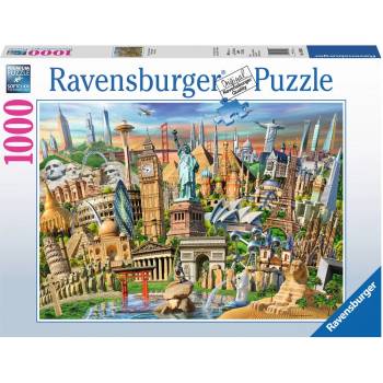 Ravensburger Пъзел Ravensburger от 1000 части - Световни забележителности (19890)