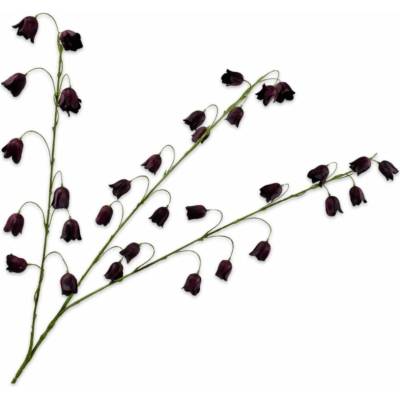 Silk-ka Korunkovka (Fritillaria) – bordová dekoratívna vetvička, 97 cm