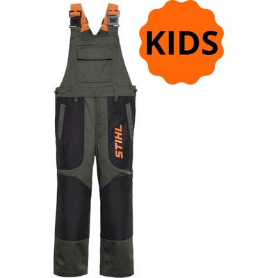 STIHL dětské kalhoty s laclem KIDS zelené černá – Zbozi.Blesk.cz