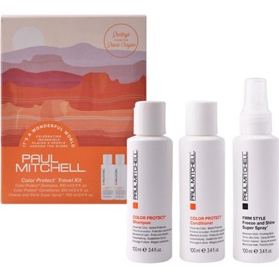 Paul Mitchell Color Protect Travel Kit - Šampon 100 ml + kondicionér 100 ml + sprej na vlasy 100 ml