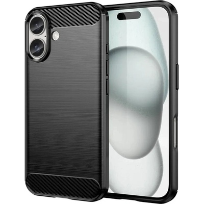 HQWear Карбонов кейс за iPhone 16, черен (Carbon case iPhone 16 black)