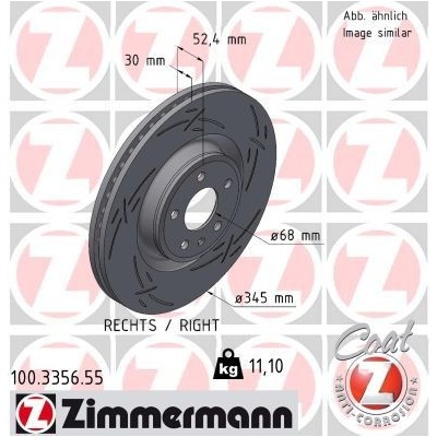 Brzdový kotúč (cena za 1ks) ZIMMERMANN 100.3356.55