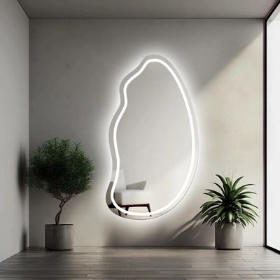 Alfaram Organické zrkadlo s osvetlením - TOPAZ LED II 90x158