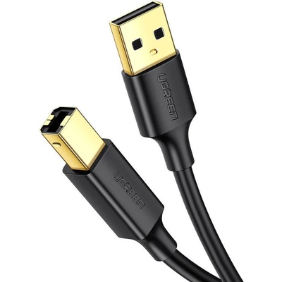 UGREEN US135 USB 2.0 A-B кабел за принтер, позлатен, 2m (черен) (20847-ugreen)