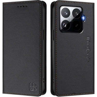 GKK Кожен Калъф с Джобове за Xiaomi 15T Pro, Rfid Wallet Case, Черен (5966011762971)