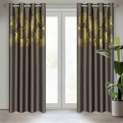 Takoy Zatemňovací záves typu blackout s lesklou potlačou listov ginka-HF-398908 | 140 x 250 cm