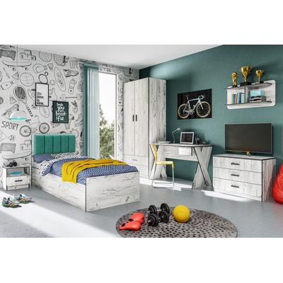 ИРИМ Модулно обзавеждане за детска или младежка стая Сити 5037 дъб крафт бял