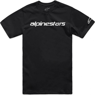 Alpinestars tričko linear wordmark 2.0 CSF tee black/white