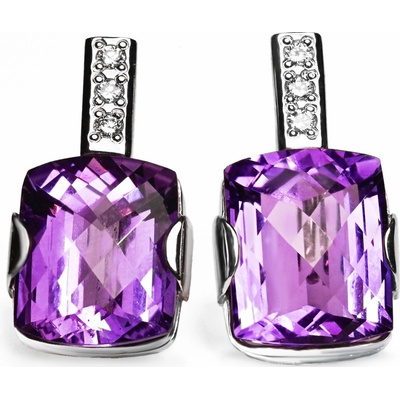 Stuchlík zlaté náušnice s ametysty 059024