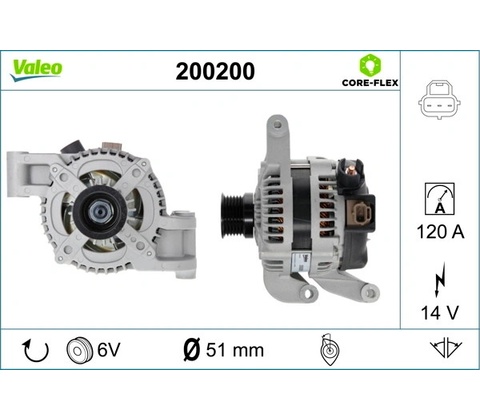 Alternátor VALEO 200200
