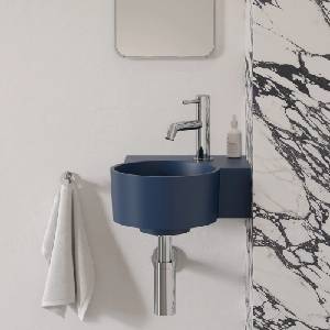 Omnires Lavoar suspendat Omnires Ovo M+ finisaj albastru inchis mat 33.5 cm dreapta (OVO335UWPMB)