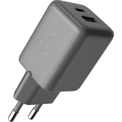 Захранване за ел. мрежа с USB-A и USB-C изходи и технология за бързо зареждане - Ugreen Nexode N GaN Fast Wall Charger 45W (черен) (X525 (65057))