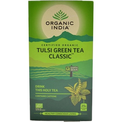 Organic India Tulsi se zeleným čaje Bio 25 sáčků