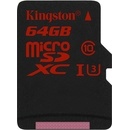 Kingston microSDXC 64GB UHS-I U3 + adapter SDCA3/64GB