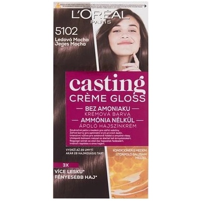 L'Oréal Paris Casting Creme Gloss barva na vlasy na barvené vlasy na všechny typy vlasů 5102 Iced Mocha 48 ml