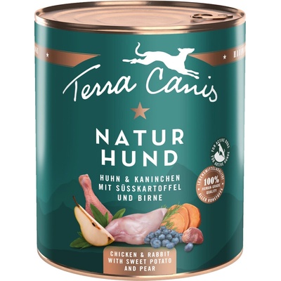 Terra Canis Natural Dog Kuřecí a králík s batáty a hruškami 12 x 800 g