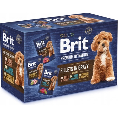 Brit Premium by Nature Adult Dog Fillets in Gravy Multipack 12 x 85 g