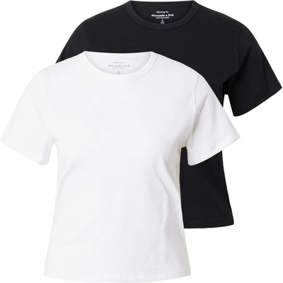 Abercrombie & Fitch Тениска черно, бяло, размер L