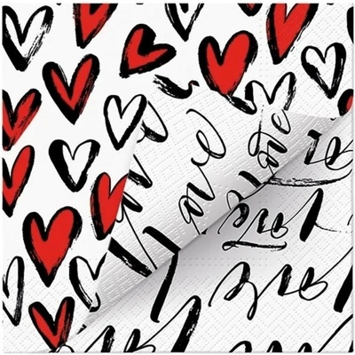PAW SDLD00080 Double Design Time Fall in Love servítky 3V 20ks 33x33cm