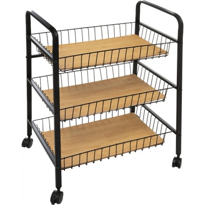 5five Simply Smart Kuchyňský vozík na kolečkách NERA, 3patrový, 52 x 39 x 70 cm – Zboží Dáma