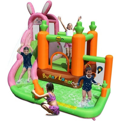 Happy Hop Bunny land vodní skákací hrad se skluzavkou a bazé