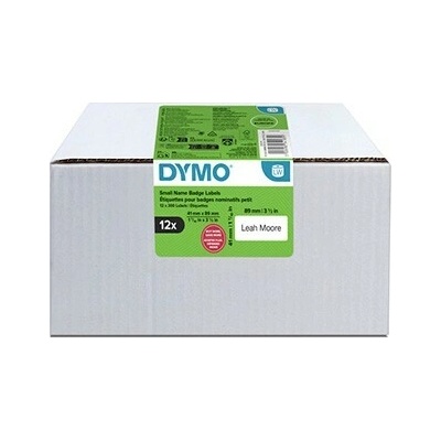 Dymo 2234183, 89mm x 41mm, na menovky, snímateľné, biele, originálne papierové štítky, 12 x 300 ks