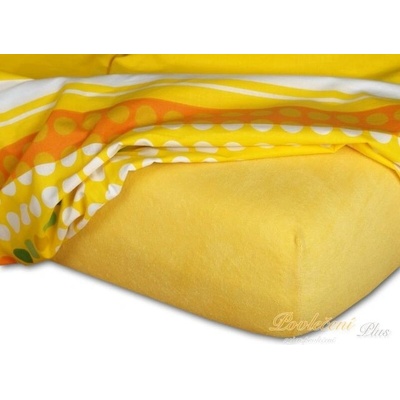 Dadka froté prostěradlo tmavě žluté 70x160