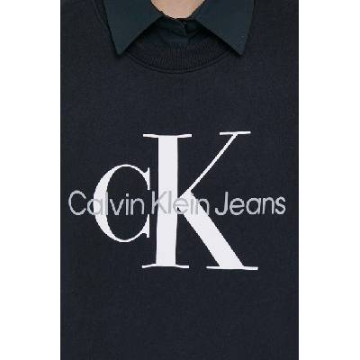 Calvin Klein Памучен суичър Calvin Klein Jeans в черно с принт J20J219140 (J20J219140)