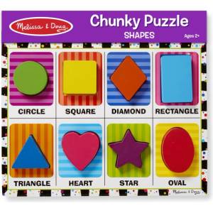 Melissa & Doug 13730 Дървен пъзел цветни фигури (13730)