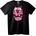 NOONEBRAND Тениска Розов пламтящ skull - L, White