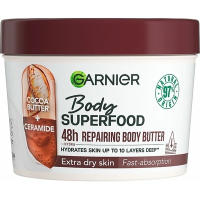 Garnier Body Superfood Cocoa telový krém s kakaovým maslom 380 ml