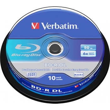Verbatim BD-R DL 50GB 6x, spindle, 10ks (43746)