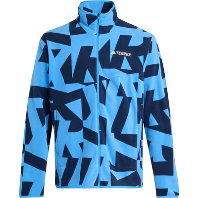 adidas Terrex Мъжко поларено яке Adidas terrex MT AOP Full Zip Fleece Fleece jacket - Ray Blue / Legend Ink (005-6986-0213)