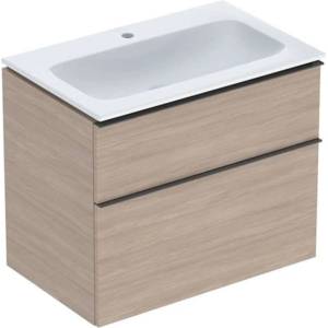 Geberit iCon - Шкаф с мивка, 75х48х63 см, 2 чекмеджета, KeraTect, дъб 502.332. JH. 1 (502.332.JH.1)