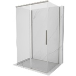 Mexen Rox-3S тристенна плъзгаща се душ кабина 125 x 110 см, прозрачен, четкан никел - 8C2-125-110-97-00-3S (8C2-125-110-97-00-3S)