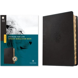 NLT Courage for Life Study Bible for Men, Filament-Enabled Edition (Leatherlike, Onyx Lion, Indexed) | Tyndale, Ann White (ISBN: 9781496475589)