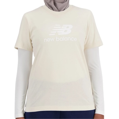New Balance Дамска тениска New Balance Women's Sport Essentials Jersey Logo T-Shirt - Linen (916-6687-0614)