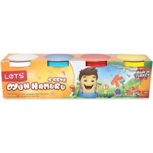LET'S Пластилин в чашка 4 цвята 600гр. Let's L-8340