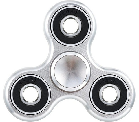 Fidget spinner kovový stříbrný