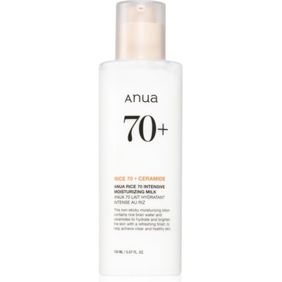 Anua Rice 70 Intensive Moisturizing Milk озаряващ и хидратиращ лосион за лице 150ml