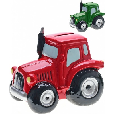 KIDS GLOBE Pokladnička traktor retro porcelánová kasička 2 barvy – Zboží Dáma