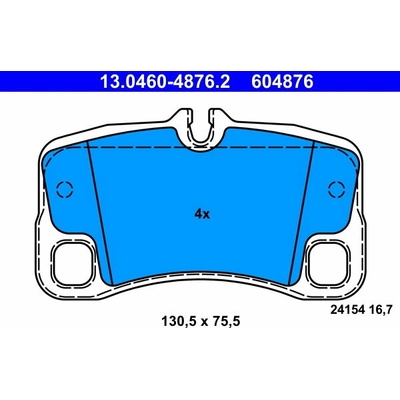 ATE 604876 Sada brzdových doštičiek 13.0460-4876.2