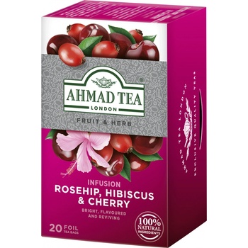 Ahmad Tea ovocný čaj šípka, ibištek s čerešňou 20 x 2 g