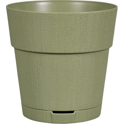 Stefanplast Samozavlažovací květináč Ethica olivově zelený 15 cm