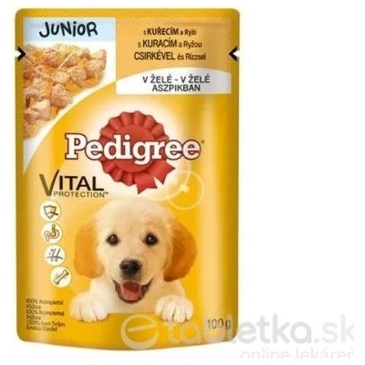 Pedigree Junior kuracie s ryžou v želé 24 x 100 g