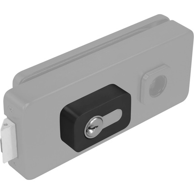 Rozeta ku kľučke MPK - UNIQUE - PZ predĺženie 15 mm samolepiace R8 CIM - čierna matná (PBK-MS) | MP-KOVANIA.sk