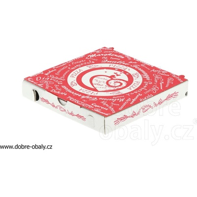 Krabice na pizzu 20x20x3 cm s potiskem
